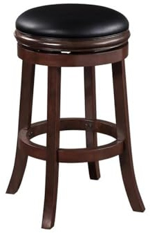 Boraam Bar Height Backless Swivel Bar Stool - Black/Cappuccino