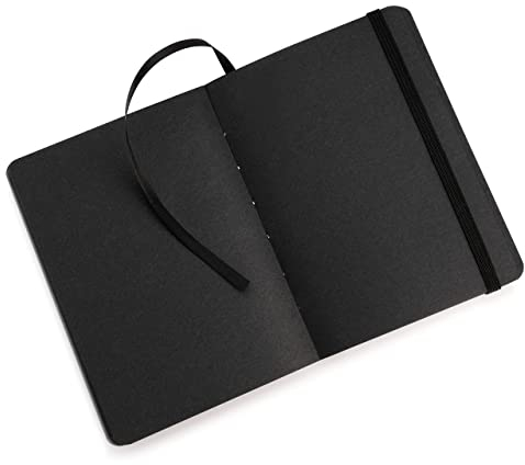 Pentalic Traveler Midnight Sketch Black Paper Journal, 160 Seiten, Schwarz (7,6 x 10,2 cm)