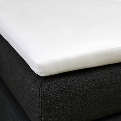 Formesse Boxspring Topper Spannbettlaken Bella Gracia La Piccola Weiss, 200x220 cm