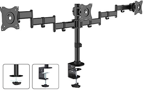 Maclean MC-691 Support de Bureau pour 3 écrans LCD 13-27 3x8kg VESA 75x75 100x100 (MC-691)