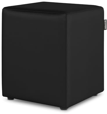 HAPPERS Puff Cubo Salón o Interior Negro
