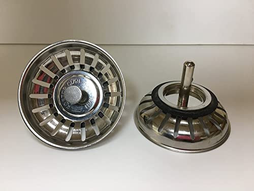 Tapón para fregadero original Foster, diámetro 7,9 cm, acero inoxidable 18/10