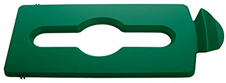 Rubbermaid Commercial Products Recycling Station Stream Topper – Green Mixed Recycled Deckeleinsatz