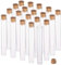 BENECREAT 15PCS 40ml Tube à essai en Verre avec Bouchon en liège Clair Plat Mini Bouteilles en Verre bocaux pour Laboratoire, Party Favors, Bonbons, Gomme à mâcher, épices, Perles