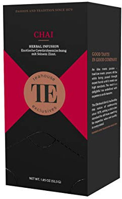 Teahouse Exclusives Gourmet Tea Bag Chai, 20 Beutel - Eine wahrhaft exotische und zugleich ausgewogen-aromatische Gewürzteemischung mit feinem Zimt