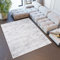 TAPISO Sky Teppich Kurzflor Modern Beige Grau Streifen Meliert Design Wohnzimmer Schlafzimmer 3D Effekt ÖKOTEX 200 x 300 cm