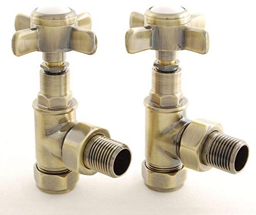 Westminster Traditional Manual Cross-Head Radiator and Towel Rail Valves (Antique Brass)