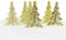 Anniversary House 6pcs Festive Tree Plastic Cake Topper Picks Gold Christmas Cake Decorations, Christmas Cake Toppers, Yule Log Decorations, Traditional Non-Edible Decorations, BX313 UK