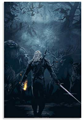 YZLI The Witcher 3 Gwent Karte Kunst Poster Dekorative Malerei Leinwand Wandkunst Wohnzimmer Poster Schlafzimmer Gemälde 30 x 45 cm