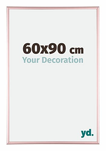 yd. Your Decoration - Bilderrahmen 60x90 cm - Kupfer - Bilderrahmen aus Aluminium mit Acrylglas - Antireflex - 60x90 Rahmen - Kent