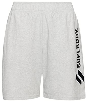 Superdry Womens Code SL Applique Boy Shorts, Cadet Grey Marl, S