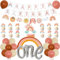 Fangleland Boho Regenbogen 1. Geburtstag Dekorationen, Böhmische Regenbogen Ballon Happy Birthday Banner Kuchen Topper für Mädchen Ersten Geburtstag Party Supplies