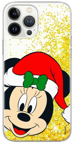 ERT GROUP mobile phone case for Apple Iphone 12 Mini original and officially Licensed Disney pattern Minnie 060 optimally adapted to the shape of the mobile phone, with glitter overflow effect