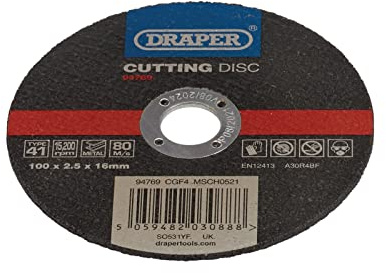 Draper 94769 Metal Cutting Disc, 100 x 2.5 x 16mm