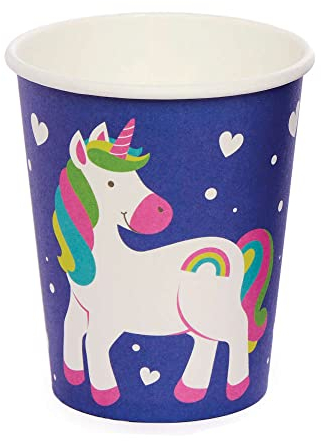 Baker Ross Gobelets Enfants en Carton motif Licorne - Lot de 10, Decoration Anniversaire Enfant (FC973), Gobelets en Papier