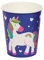 Baker Ross FC973 Regenbogen Einhorn Partybecher - 10 Stück, Trinkbecher aus Papier für den Kindergeburtstag, Papierbecher