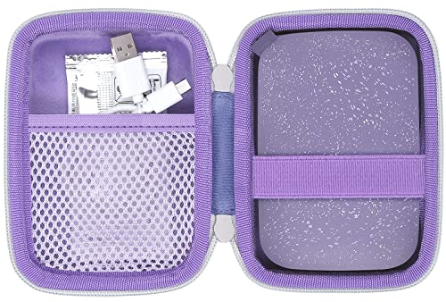 co2CREA Dur Étui de Voyage Rigide Housse Cas Coque pour HP Sprocket Portable 2x3 Instant Photo Printer(Lilac Housse)(boîte Seule,Case Only)