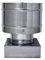 Comignolo Terminale Circolare 4 Venti Per Canna Fumaria Su Base Quadrata In Acciaio Inox per camino, stufa o caldaia (50 X 50 CM, Ø 300 mm)