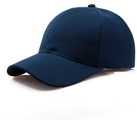 Unisex-Kappe mit verstellbarer Größe für Damen und Herren, einfarbig, schwarz, blau, beige, atmungsaktiv und robust, klassisches Design