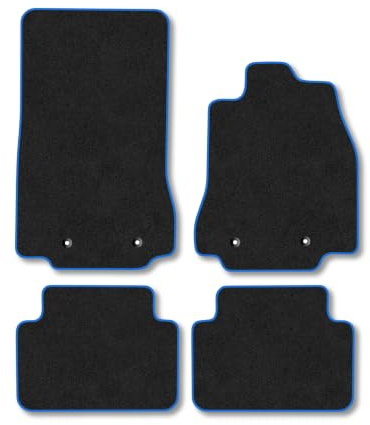 Jaguar XF (2008-2014) Carpet Car Mats | Blue Edge Trim Tailored Fit Floor Mats Full Coverage Protection Accessories Easy Clean Anti Slip Made in the UK