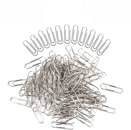 Paper Clips Metal Plain Binder Clips Clamps for Keeping Important Documents Or Pictures Safely Together Non Skid Paperwork Clips for School Home Office and Personal Use Pack of (200)