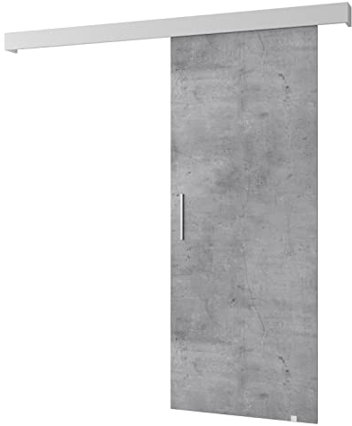 Schiebetür Komplettset - Schiebetürsystem Salwador 1 - Schiebetüren - Trennwände - Raumteiler - Innentüren, Tür 90 x 204 cm - Schiebetür Schiene - Zimmertür mit Schiebetür Griff - Saloontür