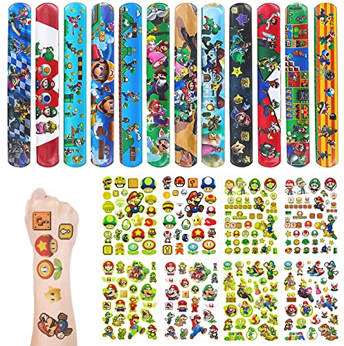 GENGUTOR Schnapparmbänder für Kinder,Schnapparmband Kinder Set,12 Slap Armband,Partyzubehör Spielzeug Set für Kinder Mitgebsel Geburtstags Party Zubehör (H)