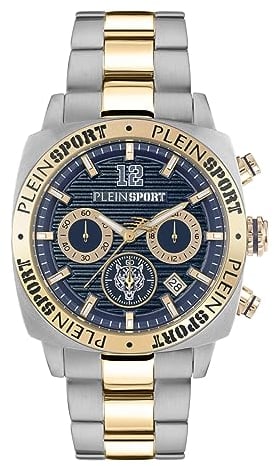 Philipp Plein Herrenuhr Chronograph Wildcat Bicolor/Blau PSGBA1223