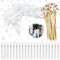20 Stück Wedding Wands mit Glocke, Weiß Wedding Wands Zauberstäbe Hochzeit Luftschlangen mit 20 Stück Seifenblasen, Spalier Hochzeit, Hochzeitsstäbe Glücksstäbe für Hochzeit Geburtstag Party Deko