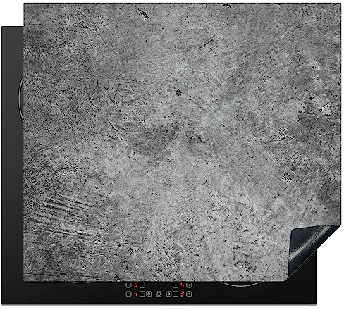 KitchenYeah© Herdabdeckplatte Einteilig Abdeckplatten Cerankochfeld Abdeckung Ceranfeld Herdplattenabdeckung Induktionsmatte Beton - Schiefer - Grau - Design - 57x51 cm