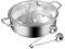 Hot Pot Herd, 28cm Yin Yang Hotpot Suppentopf Kochtopf, Edelstahl Dual Hot Pot Induktionskochfeld Shabu mit Glasdeckel und 2 Suppenlöffeln Mandarinententopf für Induktionsherd, Gasherd