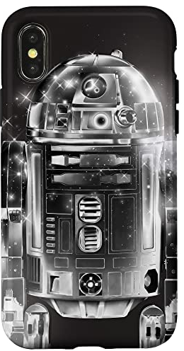 Hülle für iPhone X/XS Star Wars R2-D2 Retro Galaxy Schwarz