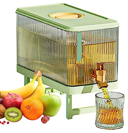 Dispensador de Bebidas para frigorífico, dispensador de Agua para frigorífico, Recipiente Grande de 4,5 l, hervidor de Agua fría, dispensador Elevado con Filtro de Grifo