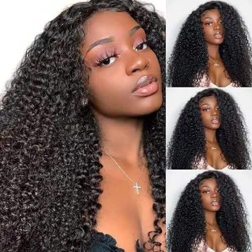 V Part Wig Human Hair Kinky Curly 26 Inch 150% Density Perücke Menschliches Haar U Part Wigs Lockig Perücken Menschenhaar No Leave Out Lace Front Wigs