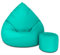 Slevobox Sitzsack mit Hocker Marine 112x82x82cm - XXL Sitzsack Erwachsene mit Füllung - Sitzsack Kinder - Schlafzimmer und Wohnzimmer Möbel - Outdoor Sitzsack XXL - Indoor Sitzsäcke - Bean Bag