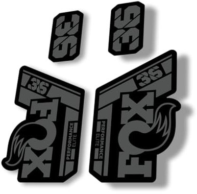 Gabel-Ersatzaufkleber, kompatibel mit Fox 36 2021 Elite Performance Serie, Grau (glänzend)