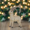 Dekorativer Steinbock aus Glas mit Hörnern und Aufhänger Baumschmuck Weihnachten 80569