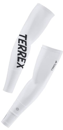 adidas Terrex Climacool Trail Running Armsleeves Calentador de Brazos, Blanco/Negro, XL Unisex Adulto