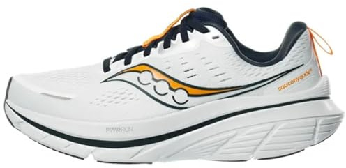 Saucony Men's Guide 18 Running Sneakers, White/Navy, 15 Wide