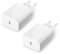 2-Pack Prise USB C, 20W Chargeur Rapide Secteur pour iPhone 16/16 Pro/16 Pro Max/16 Plus/15 Pro/15 Pro Max/15 Plus/15/14/13/12/11/SE 2020/X/XS/XR/8/7, iPad Pro/Air, Adaptateur Type C Charger