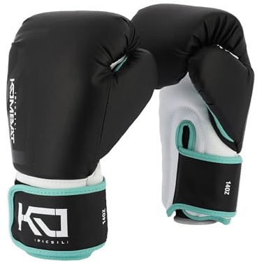 Picsil Kombat Gants de Boxe Kronos Evo, Gants d'entraînement et de Combat pour Muay Thai, MMA, Kickboxing, Unisexe (12oz Moonless)