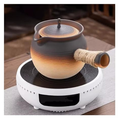 SBCGFY Tetera con hornillo y Tetera para Uso doméstico. Hornillo eléctrico de cerámica automático con Tapa para hervir té. Cafetera.