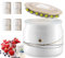 XoTiq Accessoires pour yaourtière, fermenteur 0.5L avec 4 Petits Pots, Pots de Yaourt en céramique, Accessoires de Cuisine pour Yaourt Grec épais, Culture de Yaourt sans Produits laitiers, yaourtière
