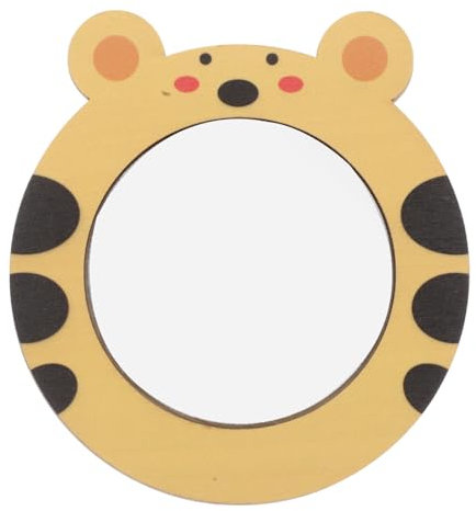 Abaodam Kleiner Bruchsicherer Holzspiegel Für Kinder Unzerbrechlicher Handspiegel Für Kindergarten Und Bastelarbeiten Kindersicherer Spiegel Für Frühe Bildung