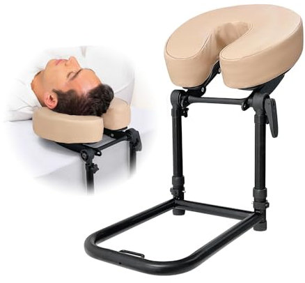 Mybow Massage Headrest for Bed, Face Cradle Pillow for Mattress Top Massage Kit, Adjustable Head Rest Face Down Cushion, Home Use Sleeping Bed Attachment for SPA Salon Massage, Eye Surgery Recovery