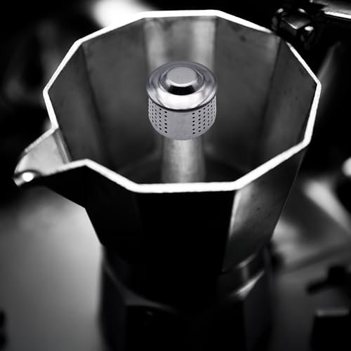 Leddy Living Paraspruzzi Universale in Alluminio per Caffettiera Moka – Copertura Antispruzzo Facile da Montare – Protezione da Schizzi per Macchina da Caffè Espresso Classica