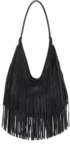 Syrads Hobo Borse per Le Donne Frangia Hobo Bag Borsa a Tracolla Da Donna Hob,Nero