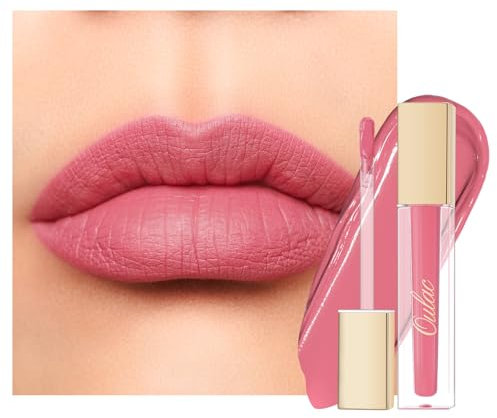 Oulac Matte Pink Lipstick for Women, Liquid Lip Gloss Long Lasting Lip Stain, High Impact Lipcolour, Waterproof Lightweight Soft, Vegan & Cruelty-Free M33