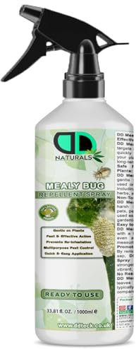 100% Natural Mealy Bug Repellent Spray – Organic Plant Protection – Fast Acting Natural Pest Control – Multipurpose Protection for Houseplants & Gardens – Eco-Friendly (1000ml Spray)