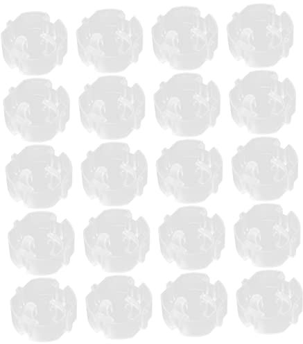 MILISTEN 20Stücke Kindersicherheits Steckerabdeckungen Transparente Steckdosensicherungen für Junge Mädchen Einfache Installation Staubdichtes Langlebiges Material für Haushalt